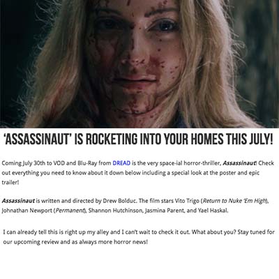 ‘Assassinaut’ Is Rocketing Into Your Homes This July!